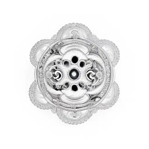 Yin Yang Circle But With Skulls