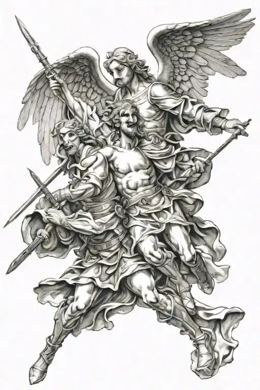 Holy Angel And Demaon War Scene
