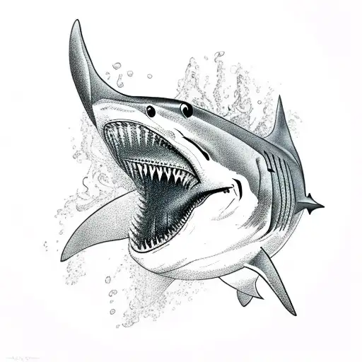 A Shark Swimming In A Whiskey Glass