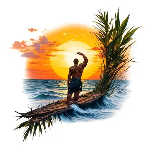 Name Aaron Issac With Sun Setting