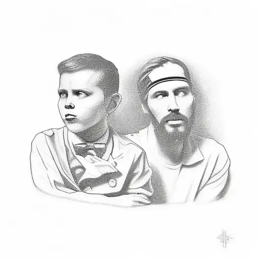 The Silhouette Of A Dad With His Son Representing Wealth