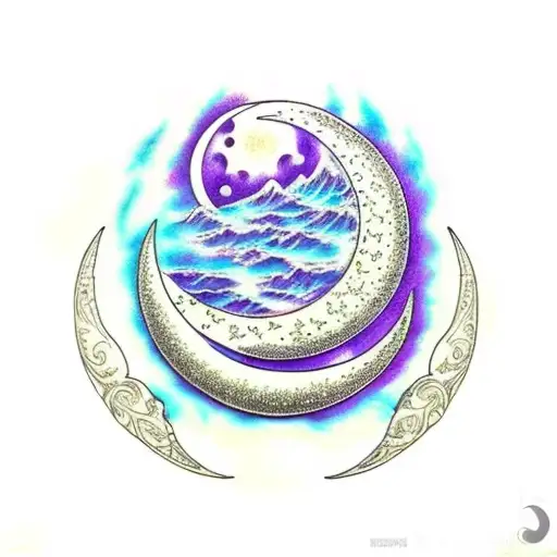 Crescent Moon Black And White