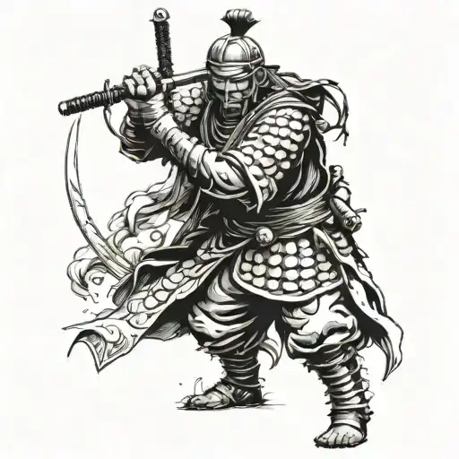 Samurai Ronin Warrior Standing