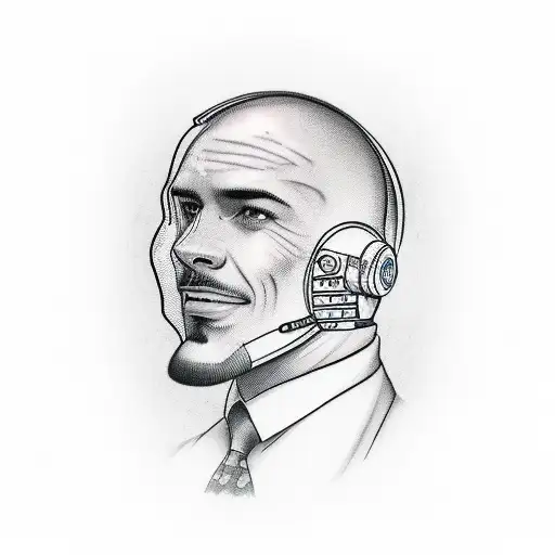 Man In Suit Looks In Mirror And Sees Astronaut