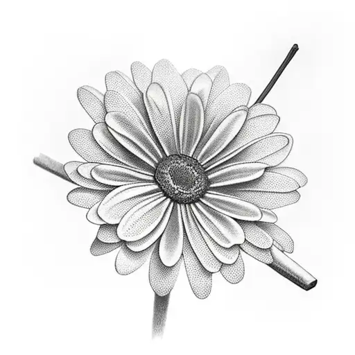 Daisy Flower With Long Stem