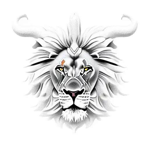 Lion Morphing Into Bull