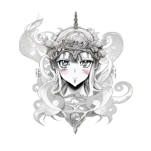 An Anime-inspired Depiction Of A Nature Goddess With Magical Powers