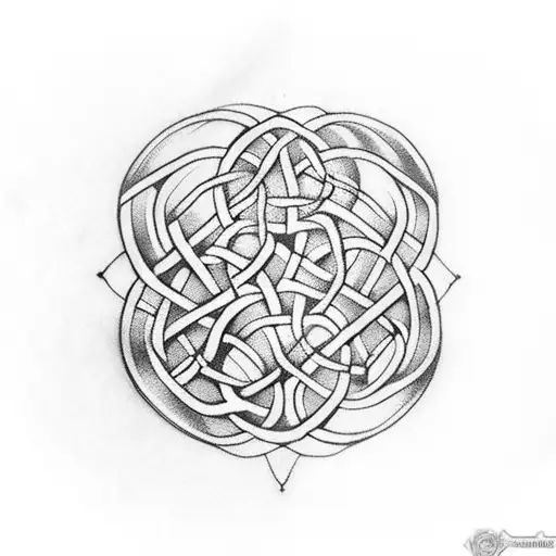 Celtic Knot With Rose Centre