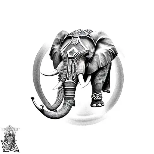 Timeless Warrior Elephant Right Shoulder Piece