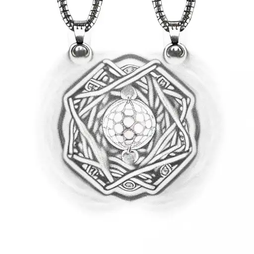 A Hand Holding A Necklace That's Dangling From Their Fingers Like A Pendulum