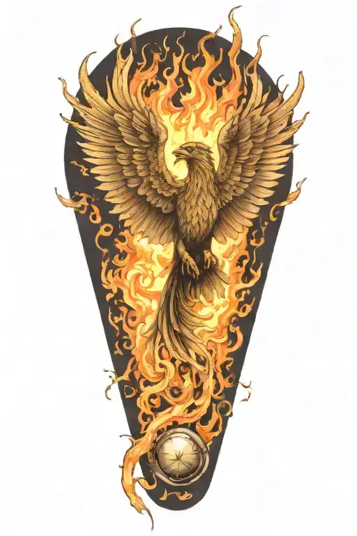 Phoenix Rising In Flames Carrying Weights