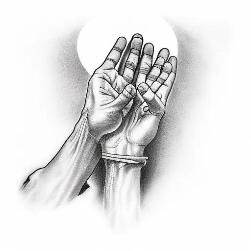 Jesus' Hand Reaching Down From Heaven