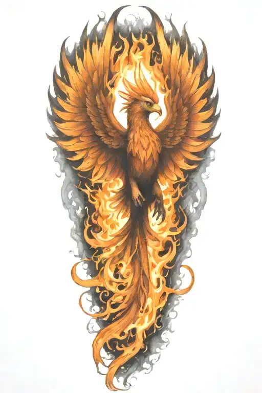 Phoenix Rising In Flames Carrying Weights