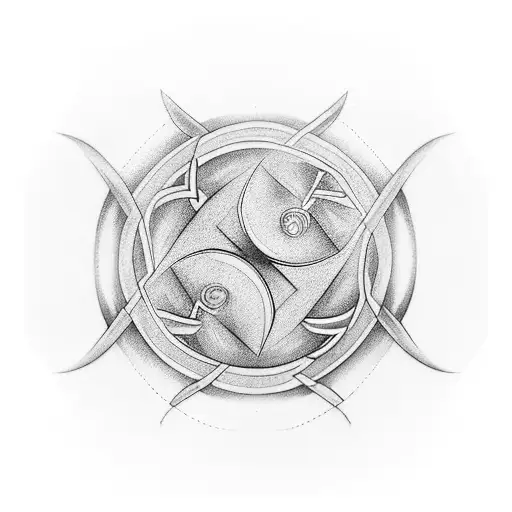 Yin And Yang & Arrow