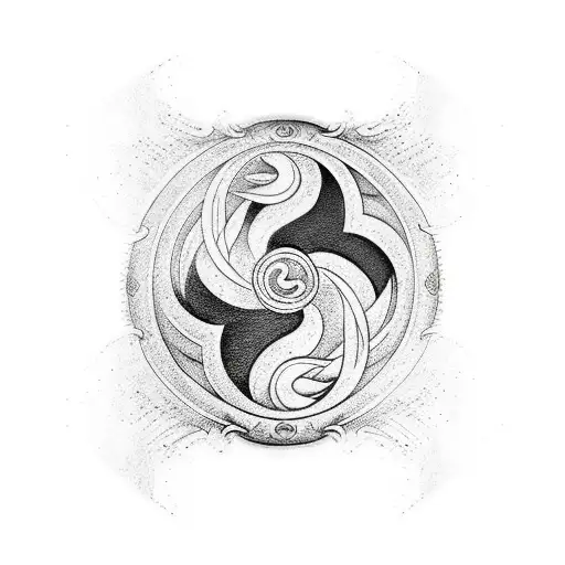 Yin And Yang And Arrow