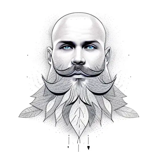 Face With Forest In Beard