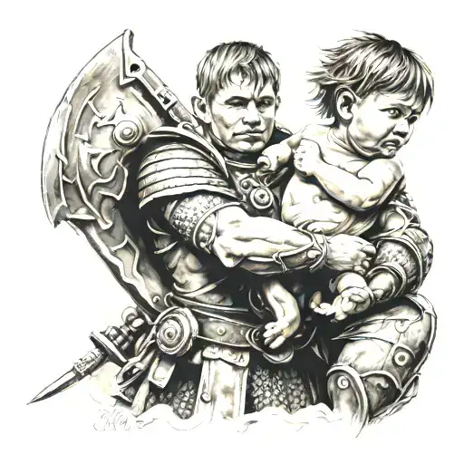 Warrior And Baby