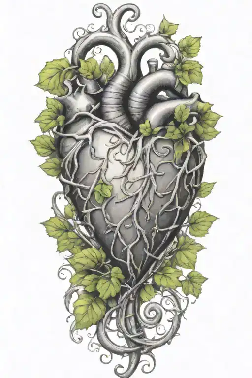 Vines Wrapped Around Heart Symbolizing Love You More Than