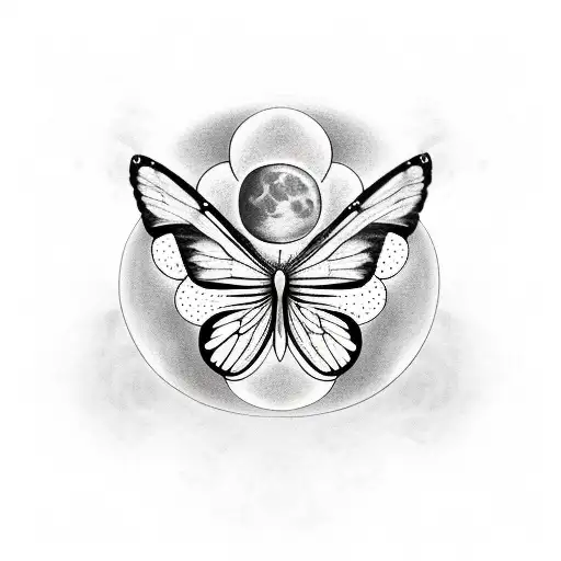 Butterfly With Moon Phases