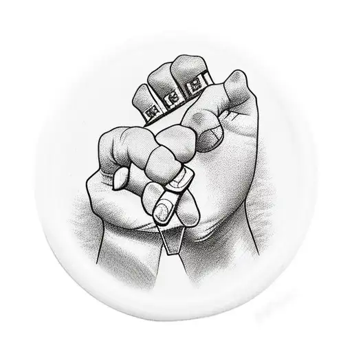 Dad And Son Fist Bump With Pocket Watch