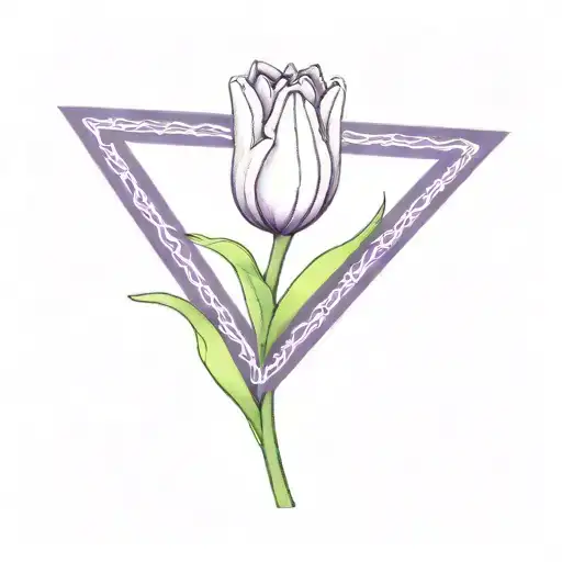 Purple Tulips With Neon