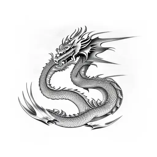 Dragon Of Japanese And Norse Decent Sleave