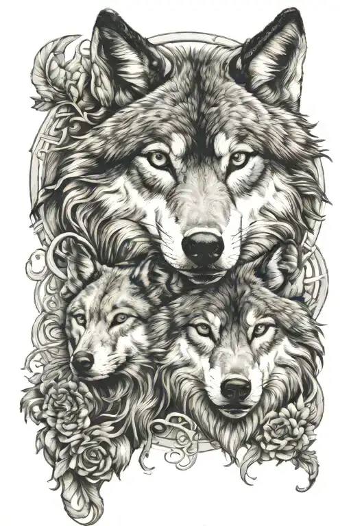 Wolf And Goddess Emerging
