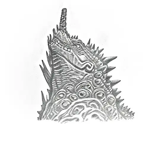 Godzilla With New York Background