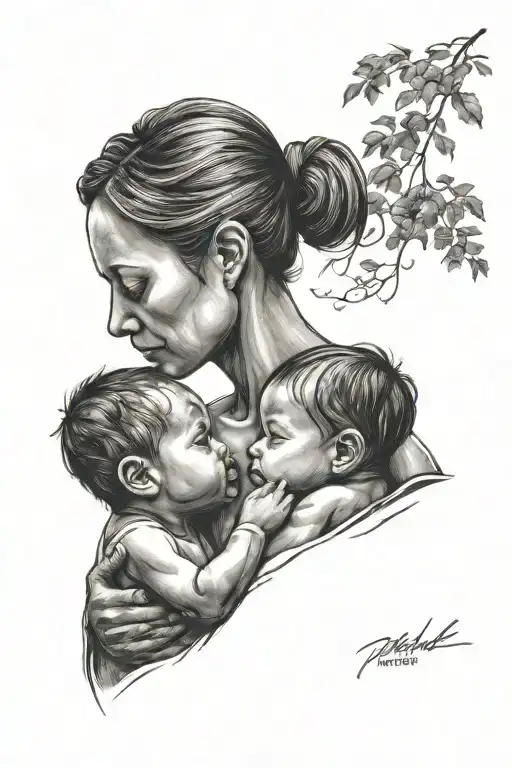 Mother Child Silhouette