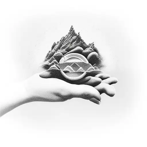 Dad Daughter 5 Years Hands Waking Sand Sun