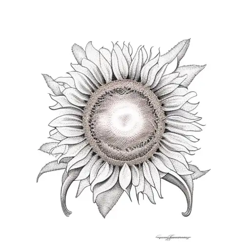 Four Sunflowers With A Bee