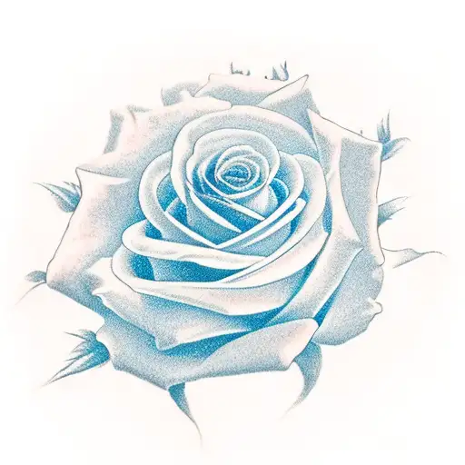 Blue Rose With Name