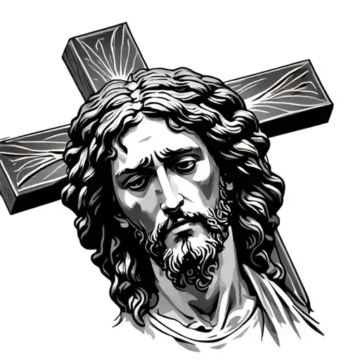 Jesus N Cross Wrapped Loosely