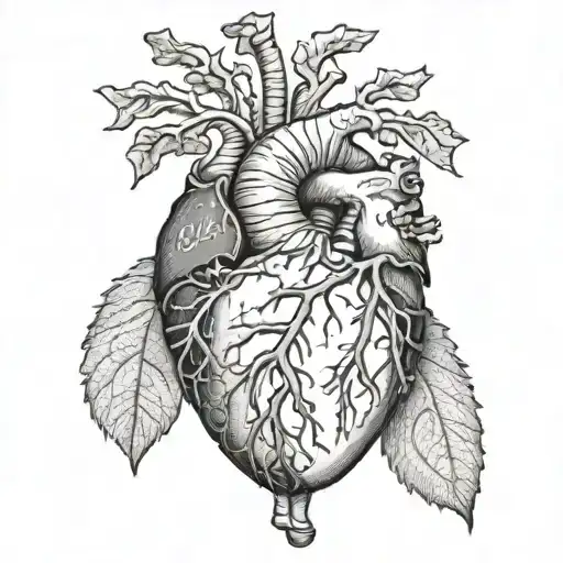 Historical 1830S Anatomical Heart Diagram In A Frankenstein-esque Gothic Literature Queer