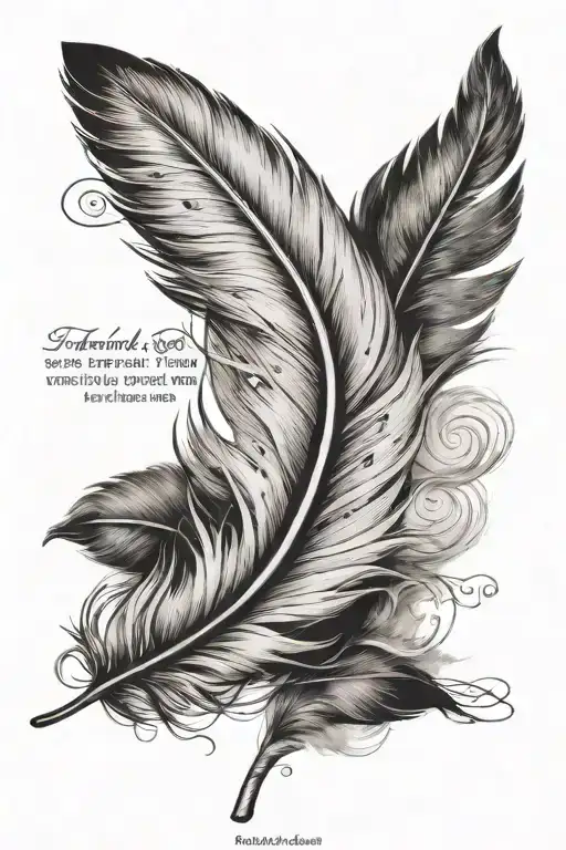 Feather And A Life Motto