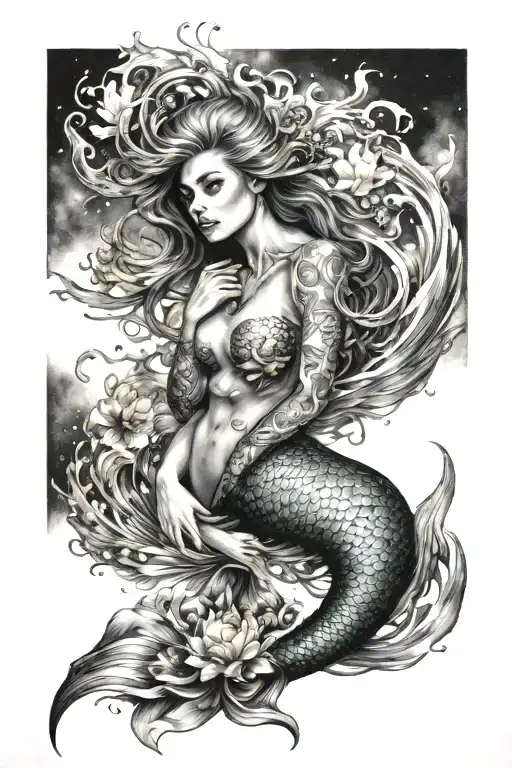 Mermaid Phoenix Galaxy