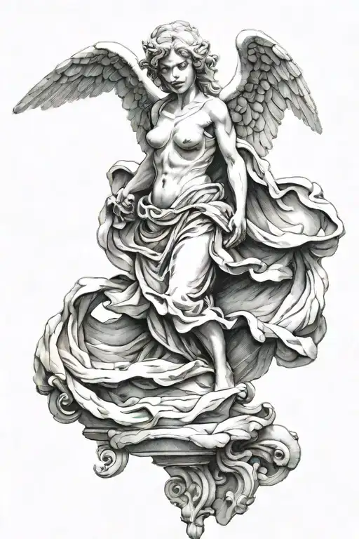 Angel Pointing Upwards