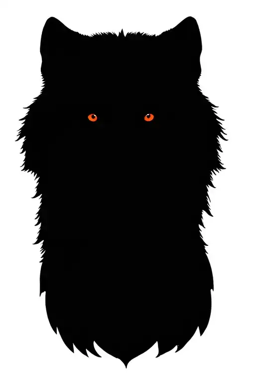 Wolf Silhouette Standing