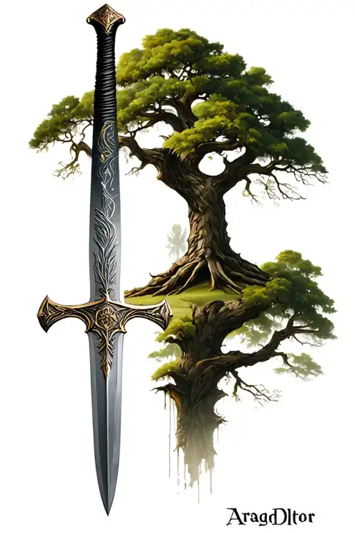 Aragorn Sword Gondor Trees