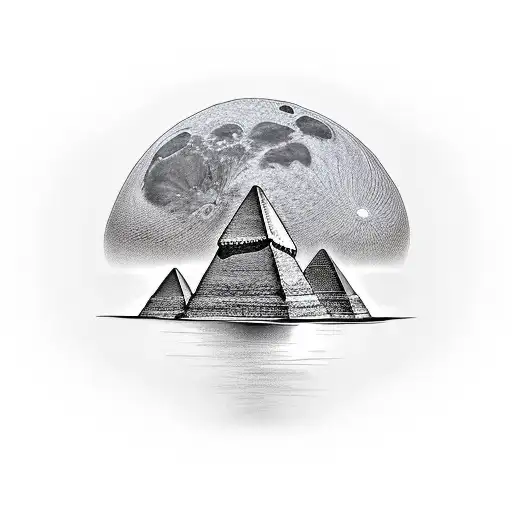 Egypt Pyramid Moon Desert River Nile