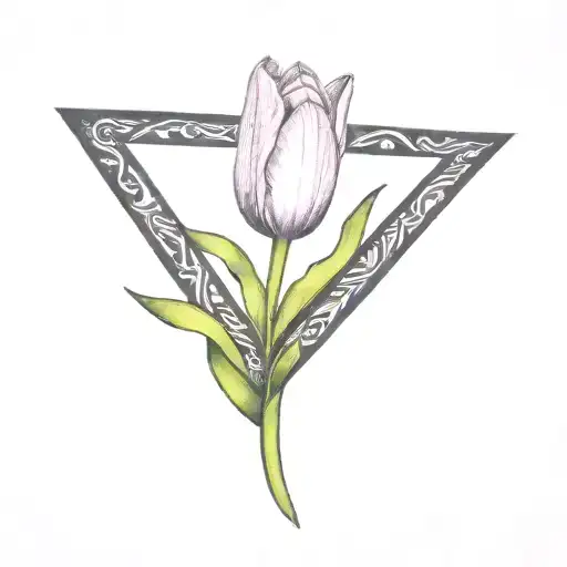 Purple Tulips With Neon