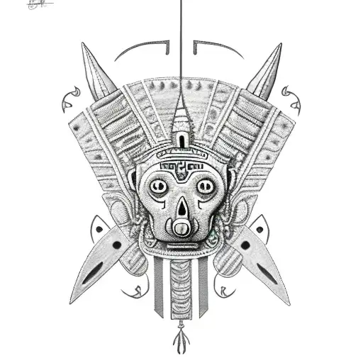 Xoloitzcuintli With Aztec Armor