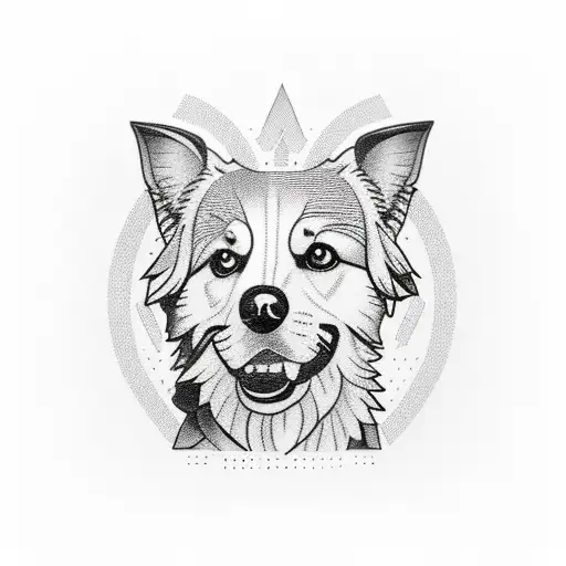 4 Peaked Mountain With Dry Trees And A Small Golden Retriever On Top