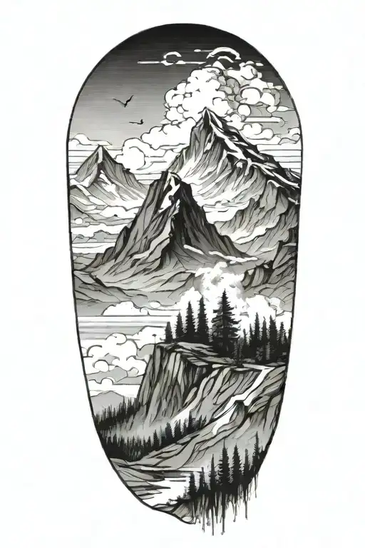 Nature With A Mountain And A Sky