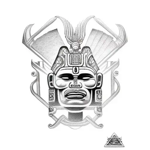 Mayan-inspired Warrior With A Stoic Mindset