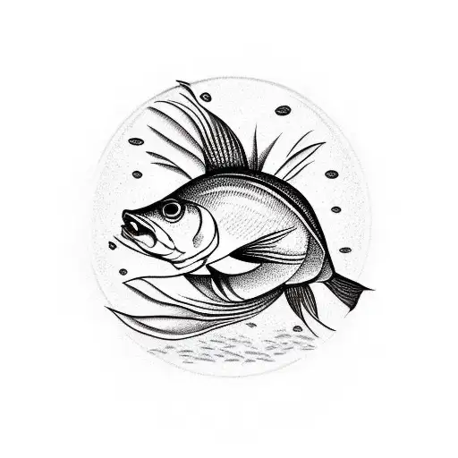 A Fish Eating A Bowl Of Rice