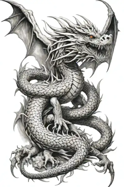 Good And Evil Dragon Wrapped