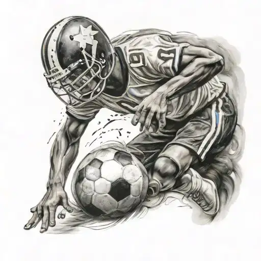 Kid Playing Football Player