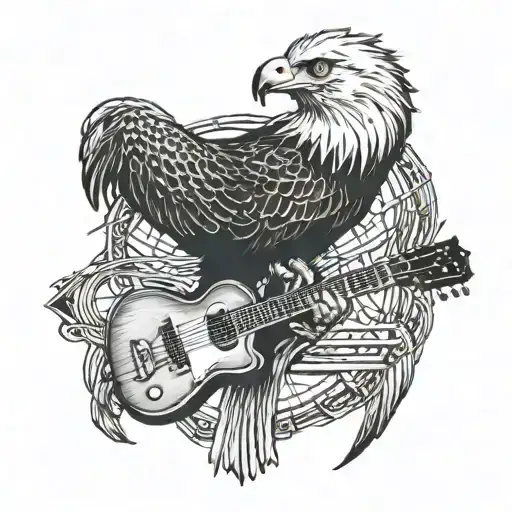 Eagle And Guitar Strings Transforming