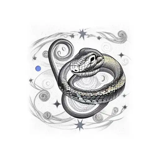 Snake With Starry Night In It Wrapping